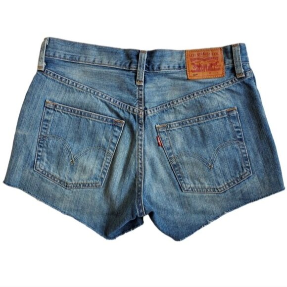 Levi's 501 Raw Hems Jeans Short Size 26 - Picture 2 of 7